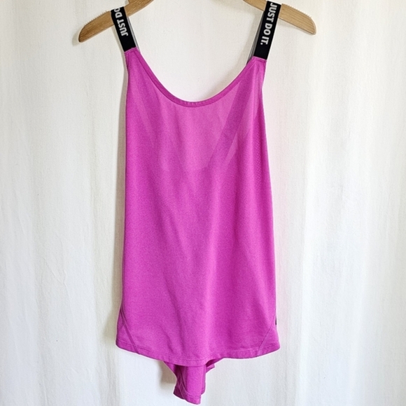 Nike Magenta Dri-Fit Mesh Running Tank Top - Picture 14 of 16